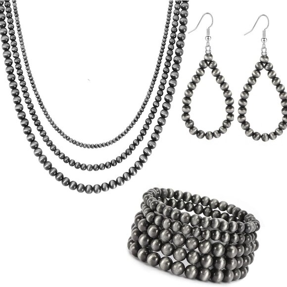 Jewelry - Western Jewelry Set for Women Including Vintage Navajo Pearl Necklace Western St